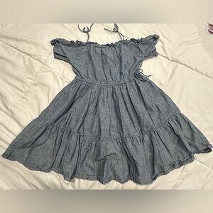 Girls chambray denim dress J Crew Crew Cuts